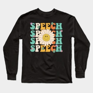 Speech Therapy Retro Speech Language Pathologist Therapist Long Sleeve T-Shirt